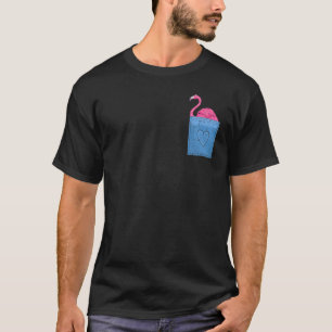 Tropisch dierlijk exotisch vogelzakje roze flaming t-shirt
