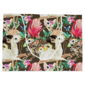 Tropisch dierpatroon groot cadeauzakje (Achterkant)