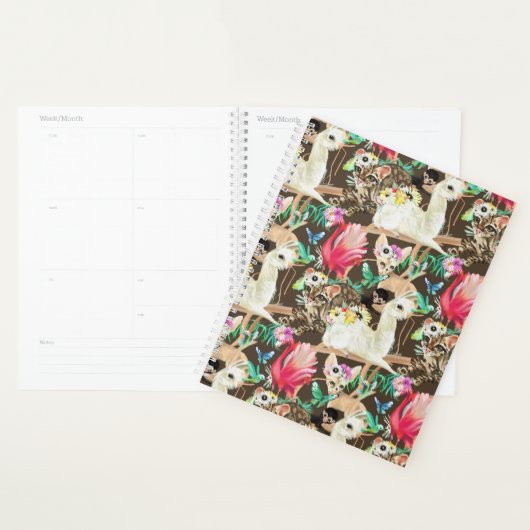 Tropisch dierpatroon planner (Display)
