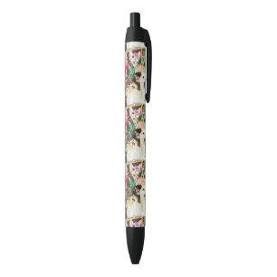 Tropisch dierpatroon zwarte inkt pen