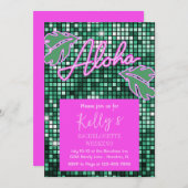 Tropisch Disco Bachelorette Weekend Neon Kaart (Voorkant / Achterkant)