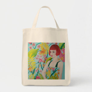 Tropisch dromen van Abstracte olieverf Tote Bag