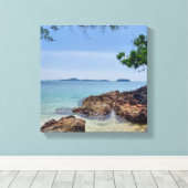 Tropisch droomlandschap canvas afdruk (Insitu (Houten vloer))
