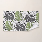 Tropisch drukmonster verlaat schaar oerwoud exo bad handdoek (Handdoek)