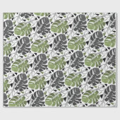 Tropisch drukmonster verlaat schaar oerwoud exo cadeaupapier (Vlak)