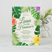Tropisch eiland Beach Luau Kaart (Staand voorkant)
