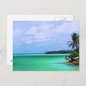 Tropisch eiland briefkaart (Voorkant / Achterkant)