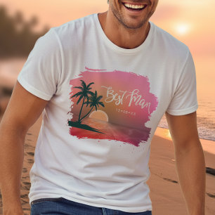 Tropisch Eiland Bruidsjonker Roze ID581 T-shirt