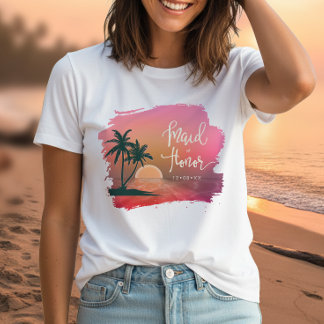 Tropisch Eiland Bruidsmeisje Roze ID581 T-shirt
