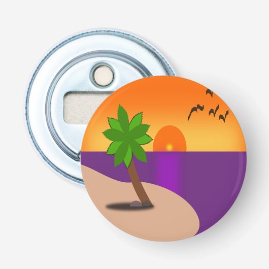 TROPISCH EILAND BUTTON FLESOPENER (Voorkant)