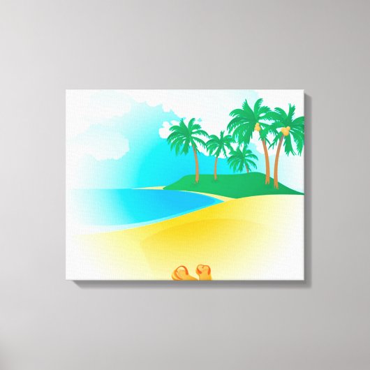 Tropisch eiland canvas afdruk (Voorkant)