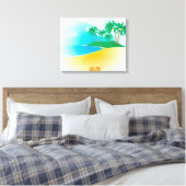 Tropisch eiland canvas afdruk (Insitu (Slaapkamer))