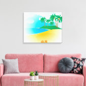 Tropisch eiland canvas afdruk (Insitu (Woonkamer))