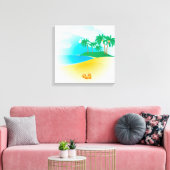 Tropisch eiland canvas afdruk (Insitu (Woonkamer))