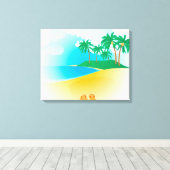 Tropisch eiland canvas afdruk (Insitu (Houten vloer))