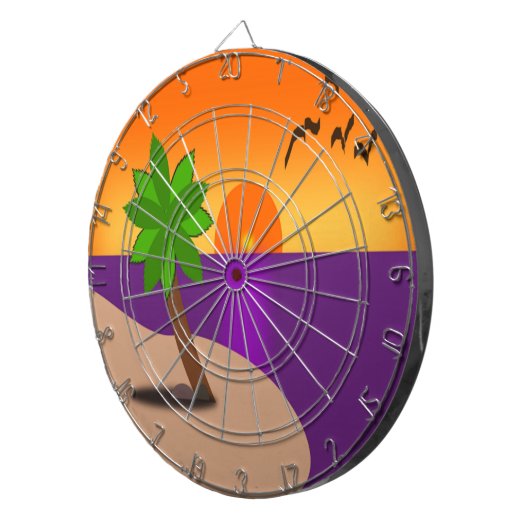 TROPISCH EILAND DARTBORD (Voorkant Rechts)