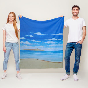 Tropisch eiland fleece deken
