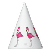 Tropisch eiland Hot Pink Flamingo Bird Print Party Feesthoedjes (Rechts)