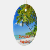 Tropisch eiland in de Dominicaanse Republiek Keramisch Ornament (Rechts)