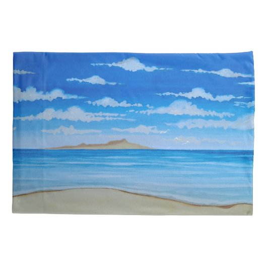 Tropisch eiland kussensloop (Achterkant-Links)