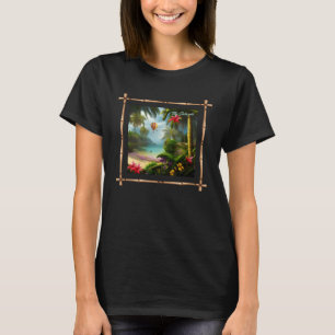 TROPISCH EILAND LANDSCHAP OCEAAN STRAND KUNST TROP T-SHIRT
