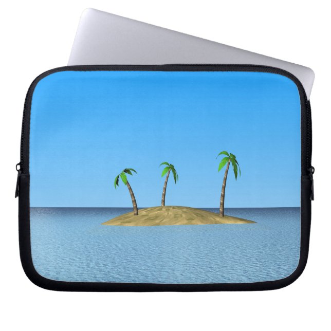 Tropisch eiland laptop sleeve (Voorkant)