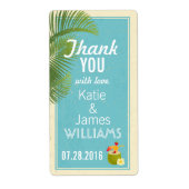  tropisch eiland Luau dank u label (Voorkant)