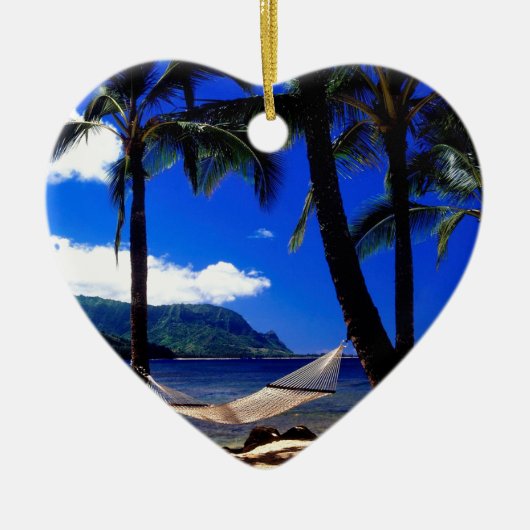 Tropisch eiland Nap Kauai Hawaii Keramisch Ornament (Voorkant)