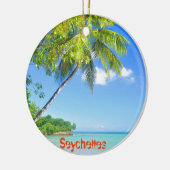 Tropisch eiland op de Seychellen Keramisch Ornament (Links)