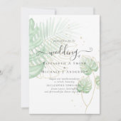 Tropisch eiland Palm Leaves Beach Wedding (Voorkant)