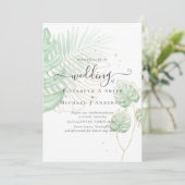Tropisch eiland Palm Leaves Beach Wedding (Staand voorkant)