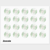 Tropisch eiland Palm Leaves Beach Wedding Ronde Sticker (Vel)