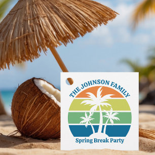 Tropisch Eiland Palm Trees Party Bedankjes Labels
