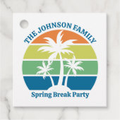  Tropisch Eiland Palm Trees Party Bedankjes Labels (Voorkant)