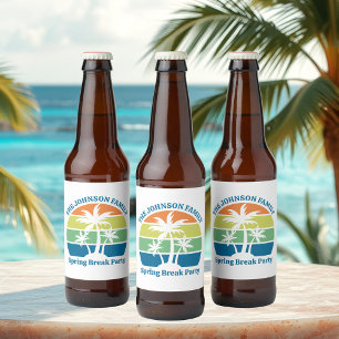 Tropisch Eiland Palm Trees Party Bier Etiket