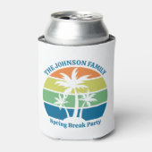  Tropisch Eiland Palm Trees Party Blikjeskoeler (Blikje Voorkant)