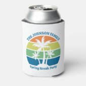  Tropisch Eiland Palm Trees Party Blikjeskoeler (Blikje Achterkant)