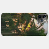 Tropisch eiland Palms Sunset Monogrammed Initialen Case-Mate iPhone Case (Achterkant (horizontaal))