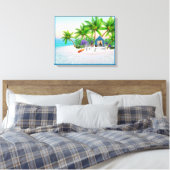 TROPISCH EILAND PARADIJS CANVAS ART AFDRUK (Insitu (Slaapkamer))