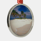 Tropisch eiland Sandy Anguilla Metalen Ornament (Rechts)