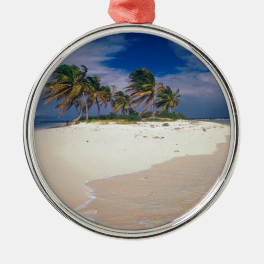 Tropisch eiland Sandy Anguilla Metalen Ornament (Voorkant)