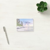 Tropisch eiland strand kust zonsondergang post-it® notes (Kantoor)