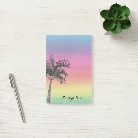 Tropisch eiland Sunset | Aangepaste palmboom Post-it® Notes (Kantoor)