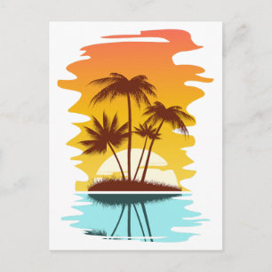 Tropisch eiland Sunset Briefkaart