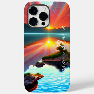 Tropisch eiland Sunset over heldere oceaan Case-Mate iPhone 14 Pro Max Hoesje