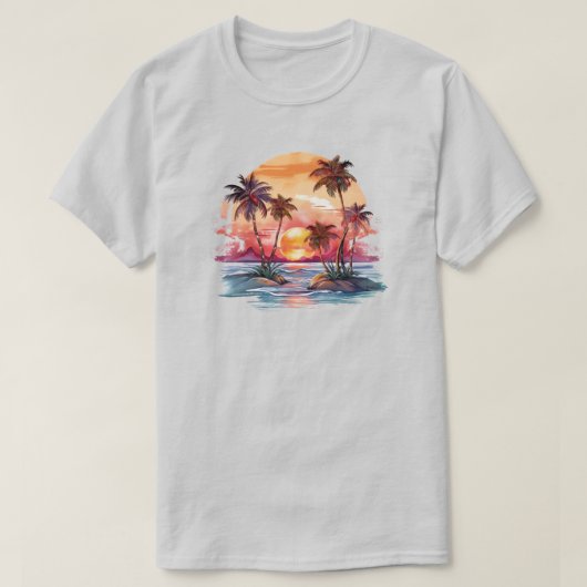 Tropisch eiland T-Shirt (Design voorkant)