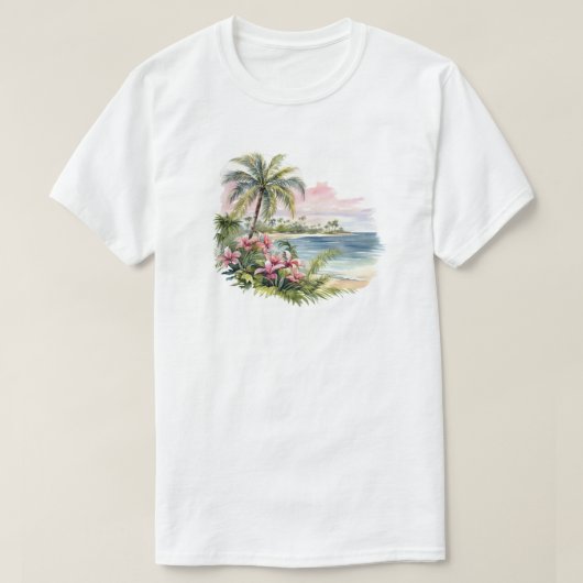 Tropisch eiland T-Shirt (Design voorkant)