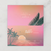 Tropisch Eiland Zonsopgang Bruiloft Tafel Roze ID5 (Buitenkant ongevouwen)