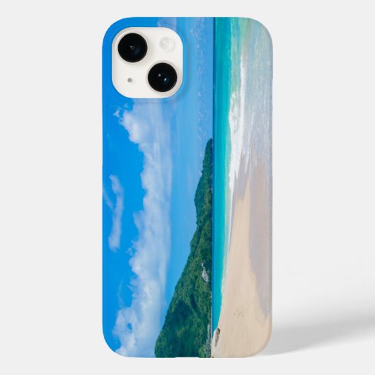 Tropisch eilandstrand, blauwe hemel Case-Mate iPhone case (Achterkant)