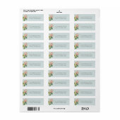Tropisch elegant botanisch retouradreslabel etiket (Full Sheet)